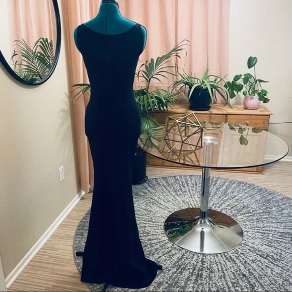 Chiara Boni La Petite Robe rouched black mesh neckline gown 38 - Picture 10 of 11